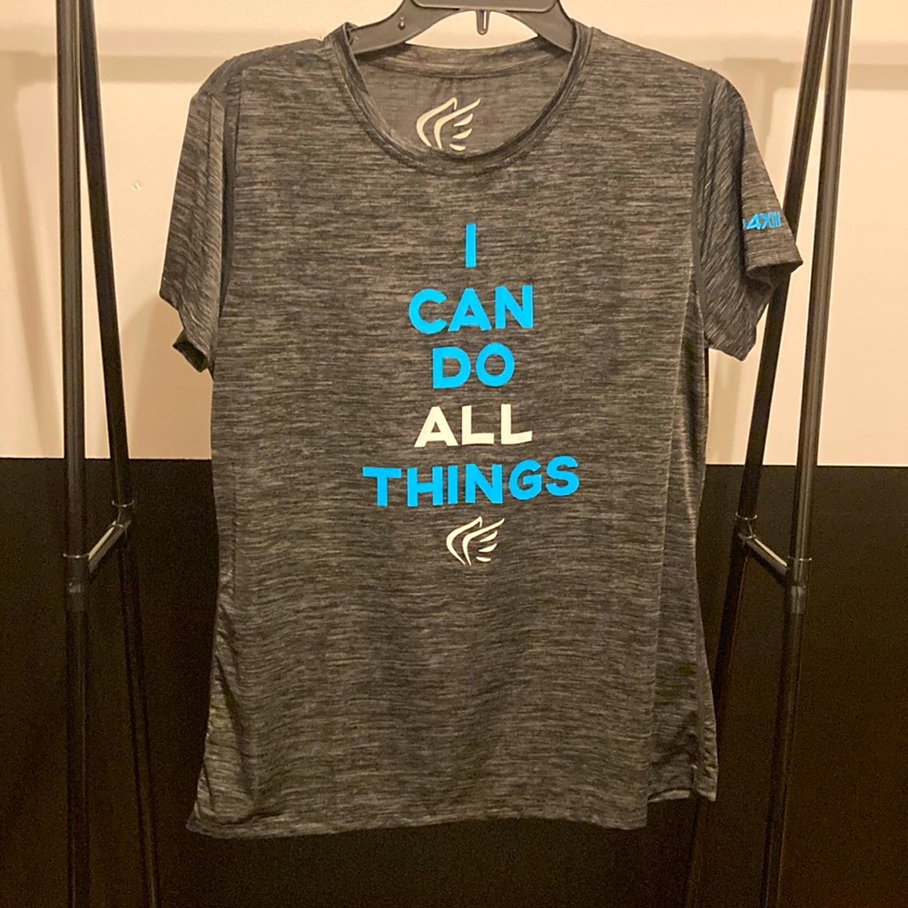 Active Faith Sports "I Can Do All Things" Grey T-Shirt